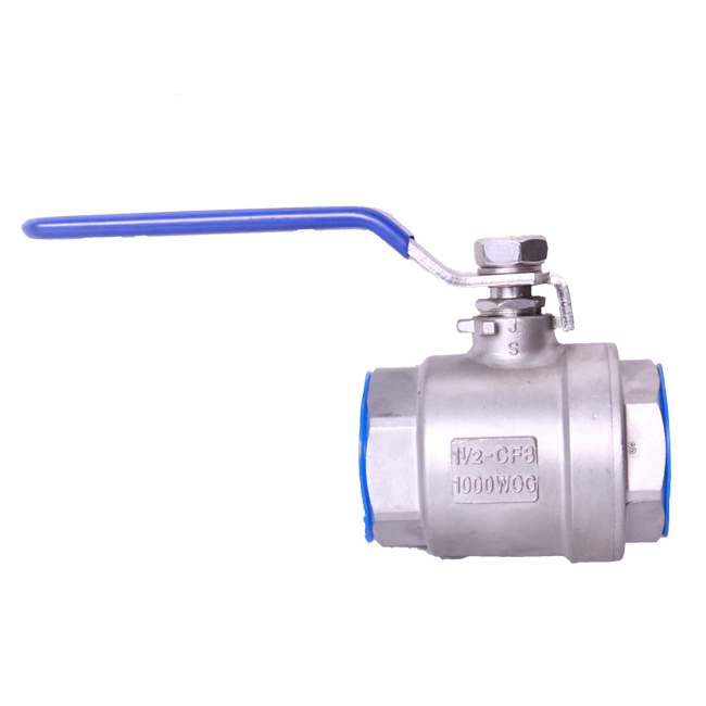 Two piece ball valve