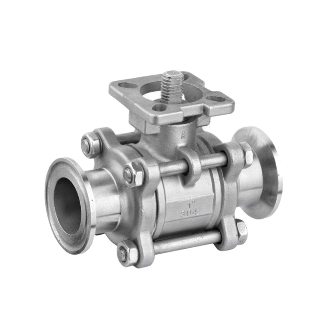 Three piece clamp ball valve