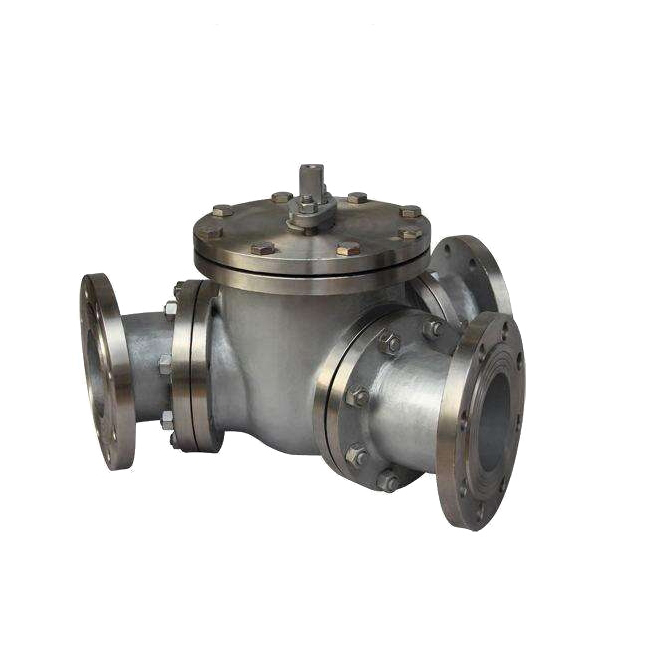 Y-shaped three-way flange ball valve